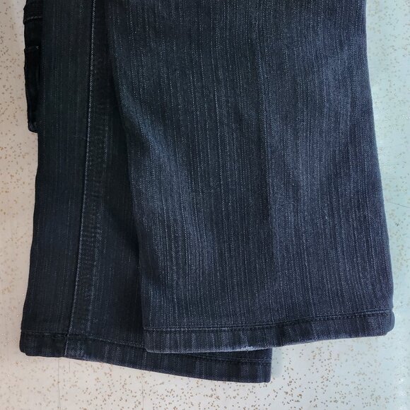 Black Denim Jeans with Square Decor & Embroidered Pockets - Picture 8 of 10